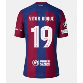 Barcelona Vitor Roque #19 Hemmakläder 2023-24 Kortärmad